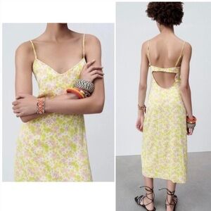 Medium Zara Floral Backless Dress